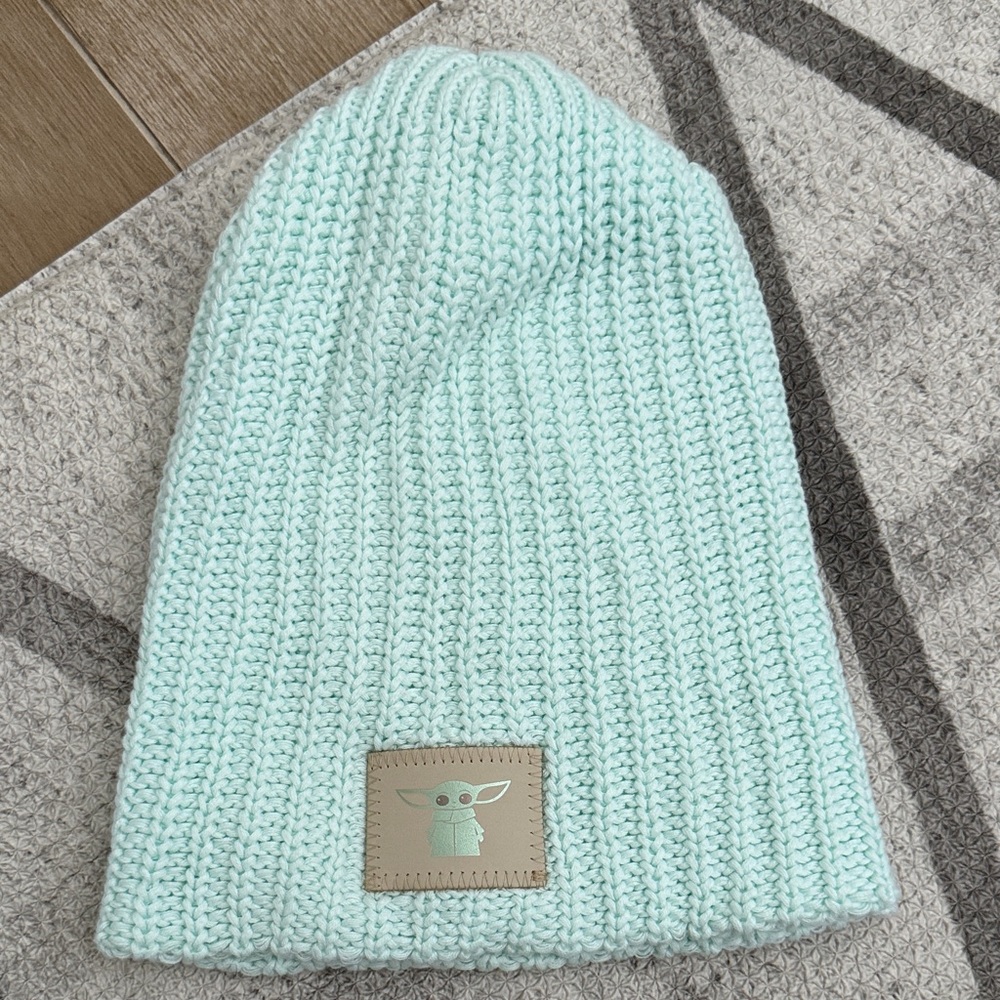 Love Your Melon Baby Yoda Knit Beanie Mint